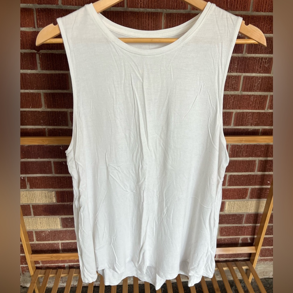 A new day basic white tank